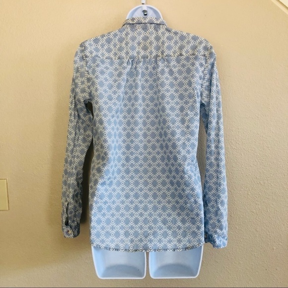 Anthropologie Holding Horses Ikat Western Print Isla Button Down Top Size 6 - Picture 2 of 13